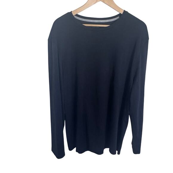 JOHNSON & MURPHY Essential Black Long Sleeve Pima Cotton Tee Shirt Men's Sz XXL - Picture 2 of 10